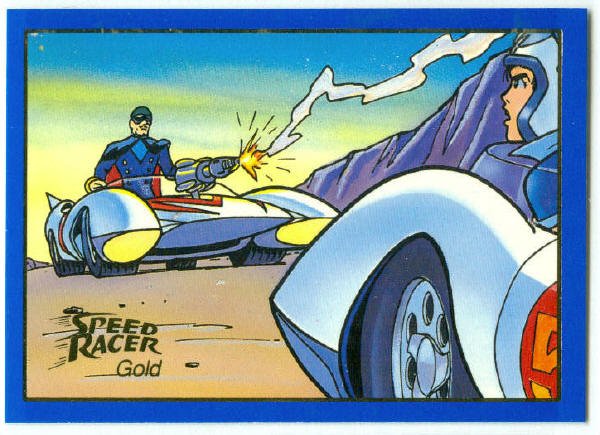 Speed Racer #11 Gold Foil Parallel Card Mach 5 Vs Mach 5