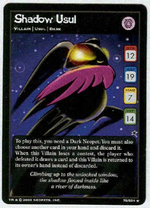 Neopets #79 Shadow Usul Rare Game Card Unplayed