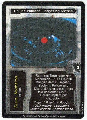 Terminator CCG Ocular Implant Targeting Matrix Uncommon Card Unplayed