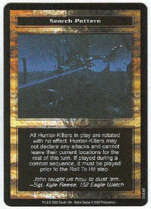 Terminator CCG Search Pattern Uncommon Game Card Unplayed