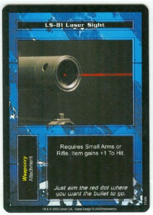 Terminator CCG LS-81 Laser Sight Precedence Game Card Unplayed