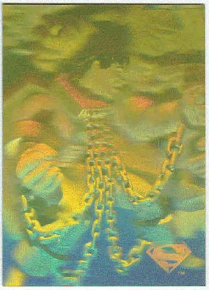 Superman Holo Series #35 Gold Parallel Card Hero In Chains