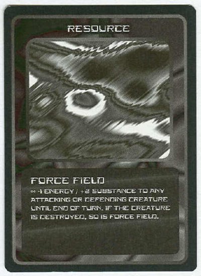 Doctor Who CCG Force Field Black Border Game Card