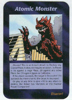 Illuminati Atomic Monster New World Order Game Card