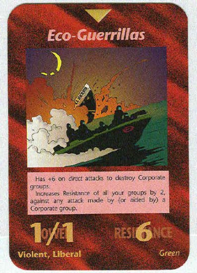 Illuminati Eco-Guerrillas New World Order Game Trading Card
