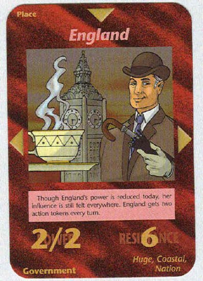 Illuminati England New World Order Game Trading Card