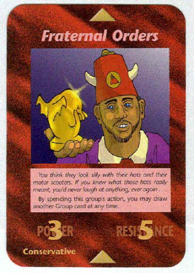 Illuminati Fraternal Orders New World Order Unlimited Game Card