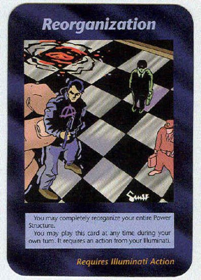 Illuminati Reorganization New World Order Game Card