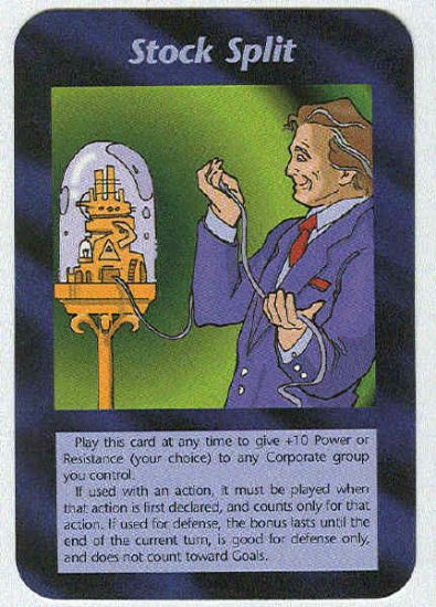Illuminati Stock Split New World Order Game Trading Card