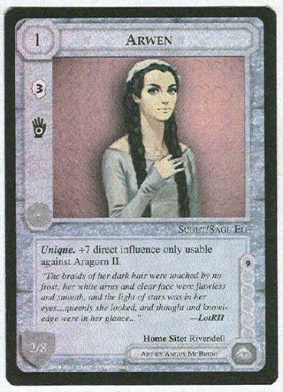Middle Earth Arwen Rare Wizards Limited Black Border Game Card