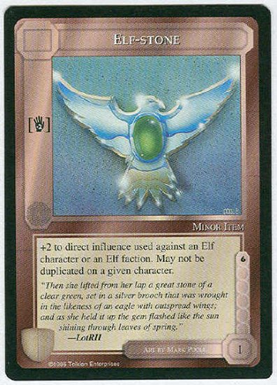 Middle Earth Elf-stone Wizards Limited BB Game Card