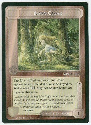 Middle Earth Elven Cloak Wizards Limited Game Card