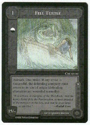 Middle Earth Fell Turtle Wizards Limited Rare Game Card