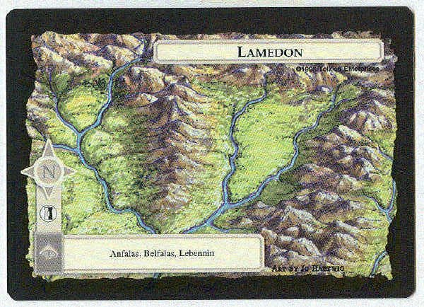 Middle Earth Lamedon Wizards Limited Game Card