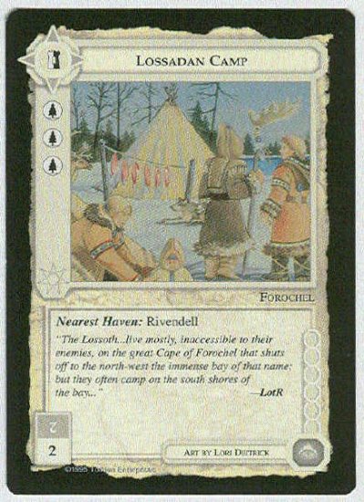Middle Earth Lossadan Camp Wizards Limited Black Border Game Card