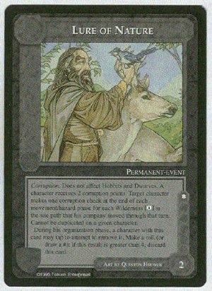 Middle Earth Lure Of Nature Wizards Limited Game Card