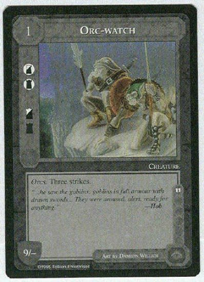 Middle Earth Orc-watch Wizards Limited Black Border Game Card