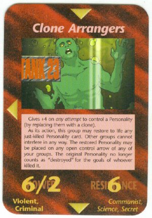Illuminati Clone Arrangers New World Order Game Card
