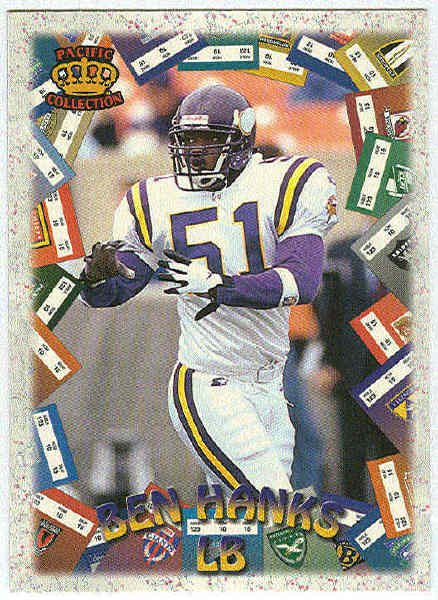 1996 Pacific Ben Hanks #GT48 Game Time Football Card