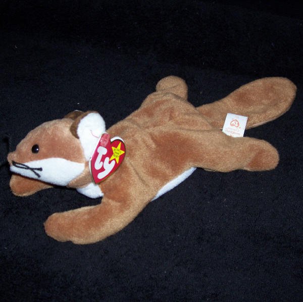 Sly The Fox TY Beanie Baby Born September 12, 1996 White Belly