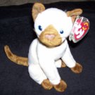 Siam The Siamese Cat TY Beanie Baby Born October 19, 2000