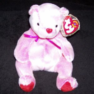 TY Beanie Baby Romance The  Bear With Tag Retired   DOB 2001 February 2nd 