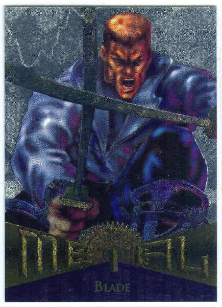 Marvel Metal #56 Blade Silver Flasher Parallel Chase Card