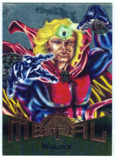 Marvel Metal #21 Warlock Silver Flasher Parallel Chase Card