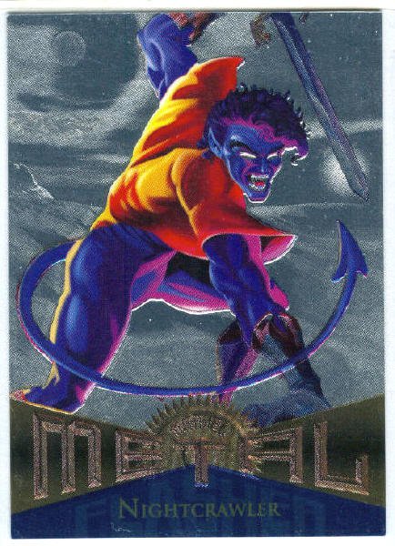 Marvel Metal #108 Nightcrawler Silver Flasher Parallel Card