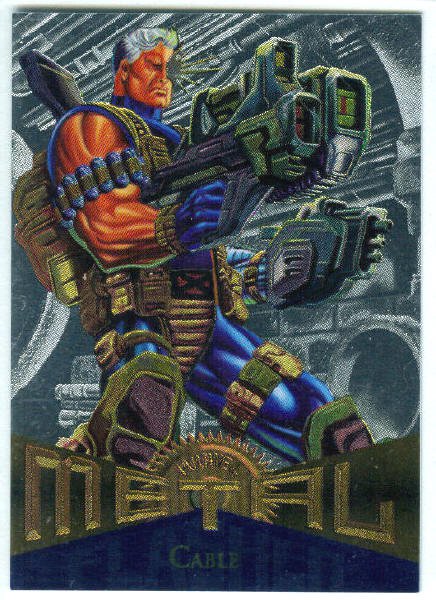 Marvel Metal #88 Cable Silver Flasher Parallel Chase Card