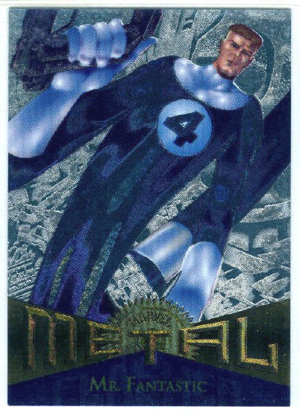 Marvel Metal #36 Mr. Fantastic Silver Flasher Parallel Card