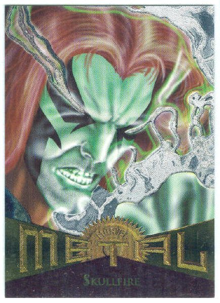 Marvel Metal #52 Skullfire Silver Flasher Parallel Chase Card