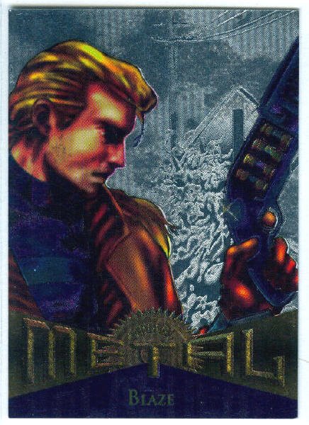 Marvel Metal #57 Blaze Silver Flasher Parallel Chase Card