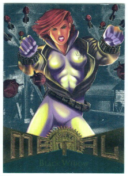 Marvel Metal #10 Black Widow Silver Flasher Parallel Card