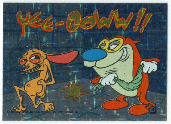 Ren and Stimpy 1993 #18 Sticker Puzzle Trading Card