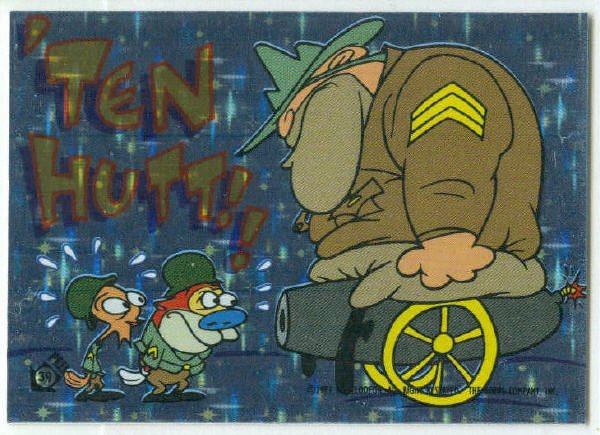 Ren and Stimpy 1993 #39 Sticker Puzzle Trading Card