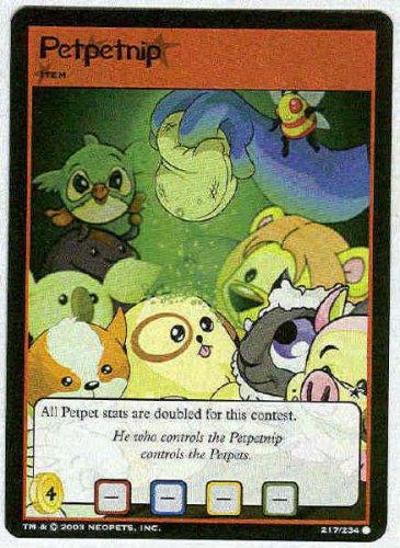 Neopets #217 Petpetnip Game Card Unplayed