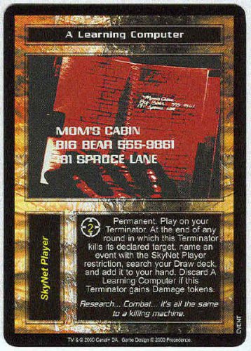 Terminator CCG A Learning Computer Rare Game Card