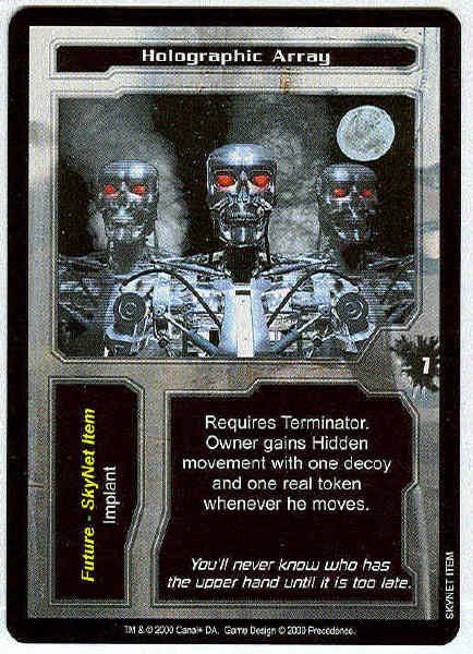 Terminator CCG Holographic Array Rare Card Unplayed