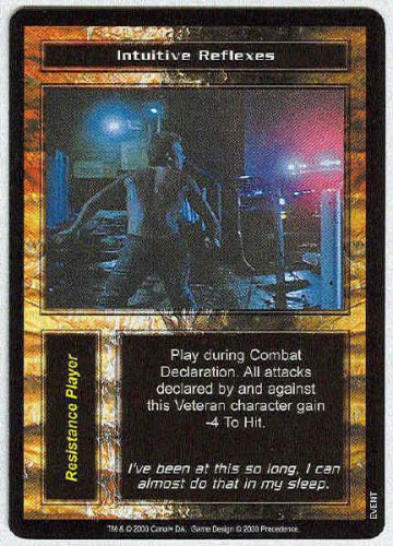 Terminator CCG Intuitive Reflexes Rare Game Card