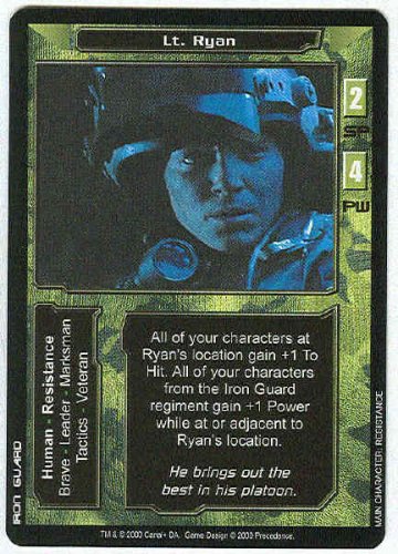 Terminator CCG Lt. Ryan Rare Game Card Unplayed