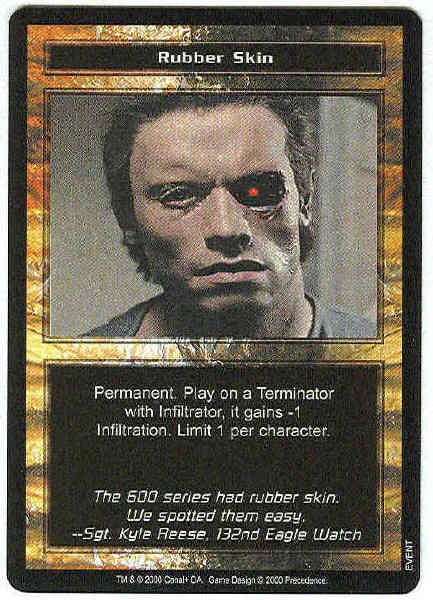 Terminator CCG Rubber Skin Precedence Rare Game Card Unplayed