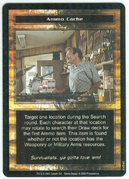 Terminator CCG Ammo Cache Game Card Unplayed