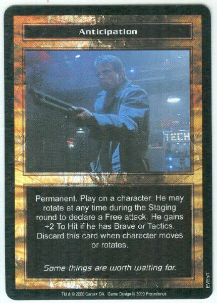 Terminator CCG Anticipation Precedence Game Card Unplayed