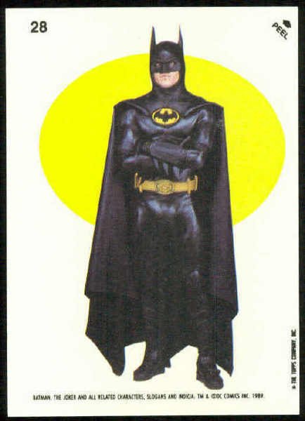 Batman 1989 Topps #28 Puzzle Sticker Trading Card