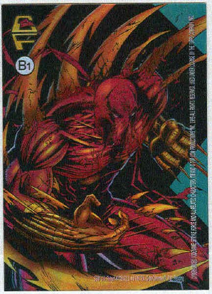 Cyber Force 1995 #B1 Clearzone Cel Chase Trading Card