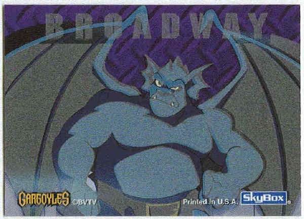 Gargoyles 1996 #5 Static Glow Sticker Card Broadway