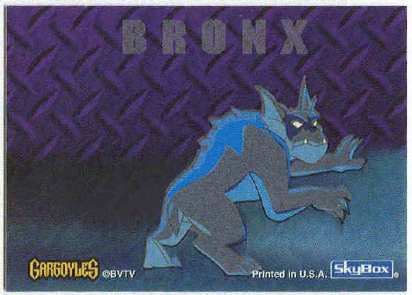 Gargoyles 1996 #6 Static Glow Sticker Chase Card Bronx