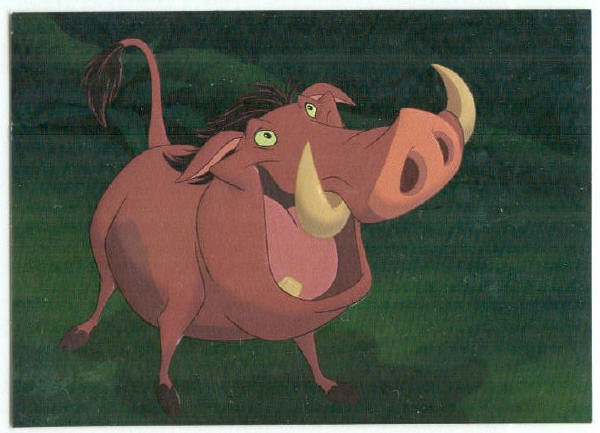 Lion King 1994 Series 1 #F7 Foil Chase Card Pumbaa