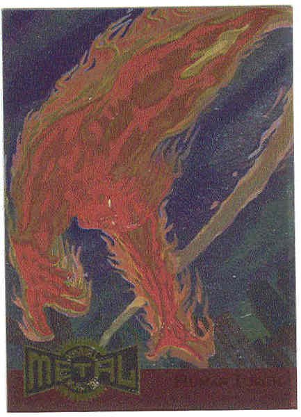 Marvel Metal 1995 #6 Blaster Chase Card Human Torch